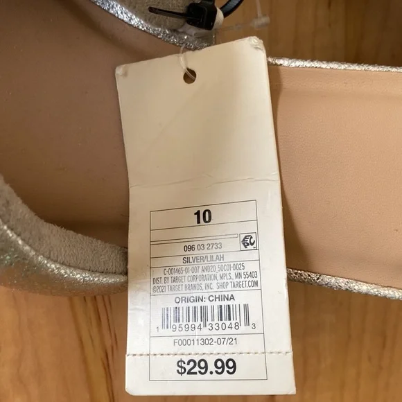 A New Day silver quilted slide with 3 inch heel - Picture 6 of 10